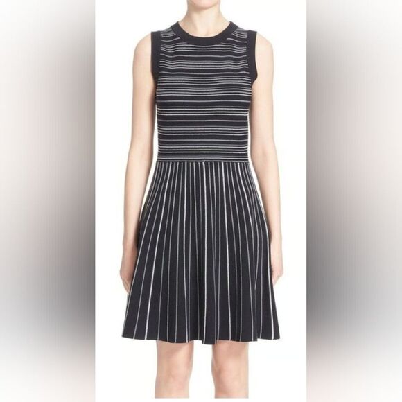 kate spade Dresses & Skirts - Kate spade Striped Black & White Sleeveless Dress Size Medium